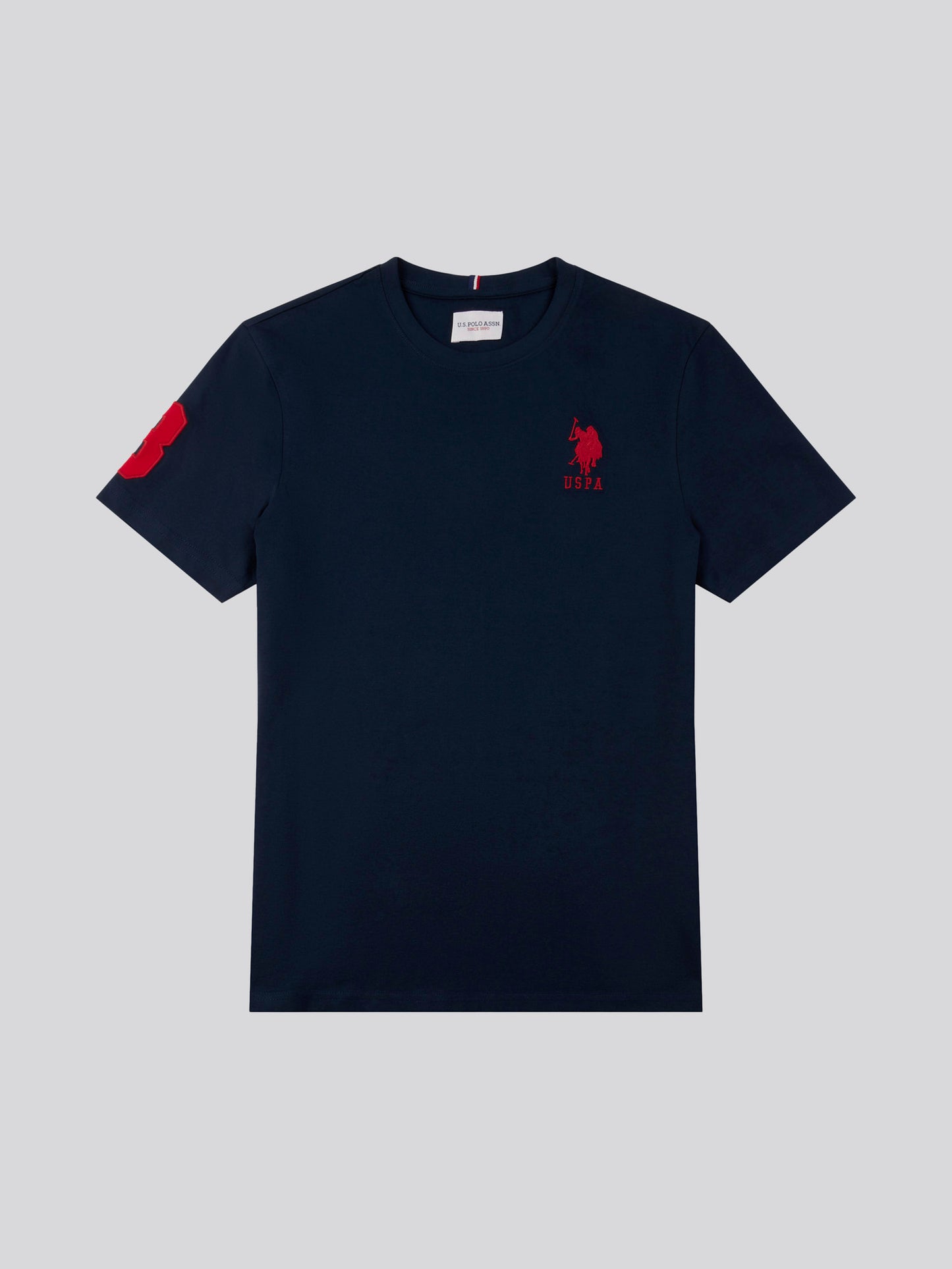 Mens Player 3 T-shirt w ciemnym szafirowym granatowym/haute Red DHM