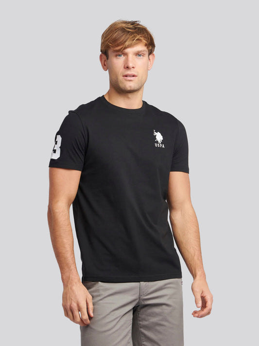 T-shirt Mens Player 3 w czarnym jasnym białym DHM