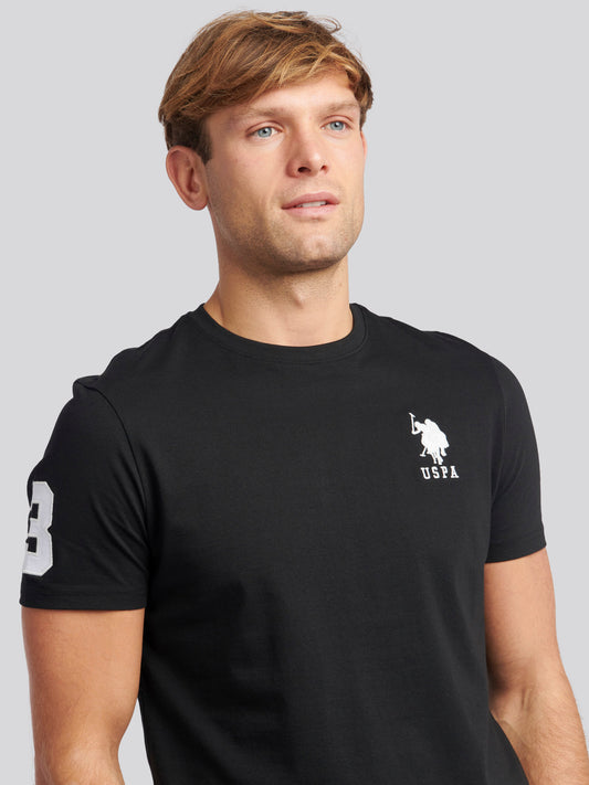 T-shirt Mens Player 3 w czarnym jasnym białym DHM