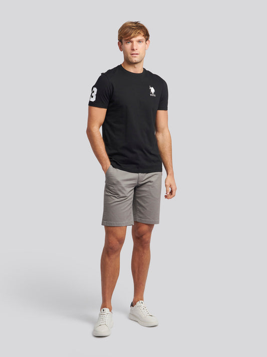 T-shirt Mens Player 3 w czarnym jasnym białym DHM