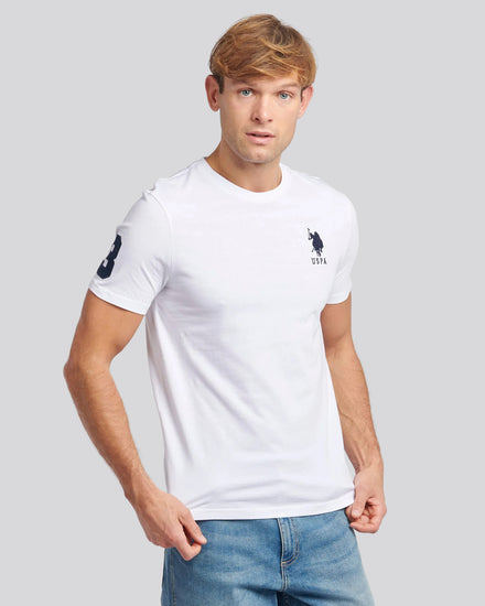 Mens Player 3 T-shirt w białym/ciemnym szafirowym granatowym DHM