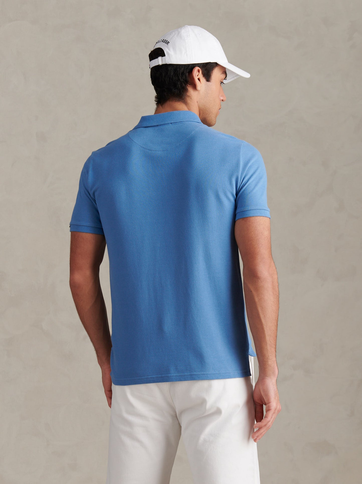 Mens Double Horsemen  Polo Shirt in Riviera