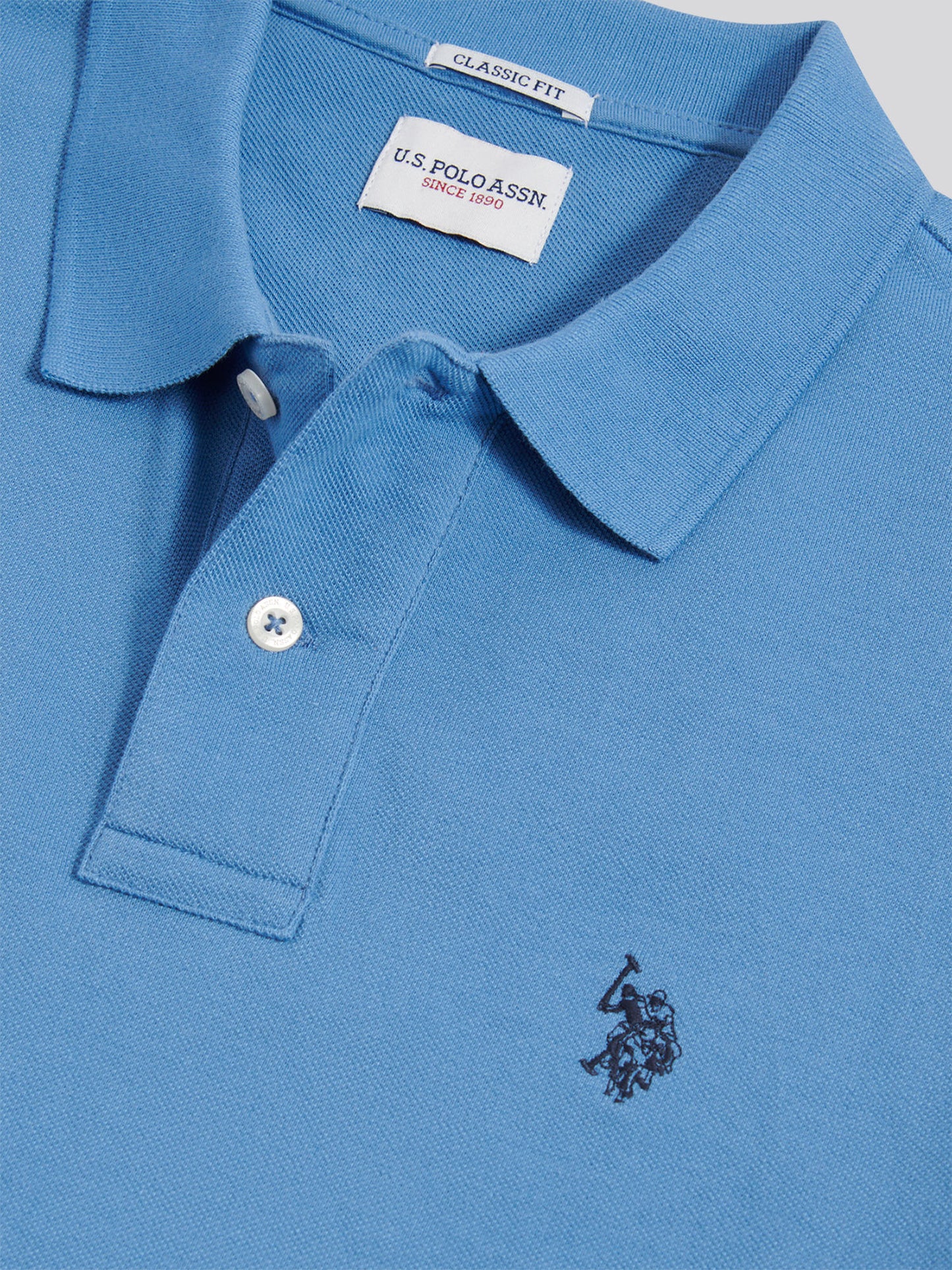Mens Double Horsemen  Polo Shirt in Riviera