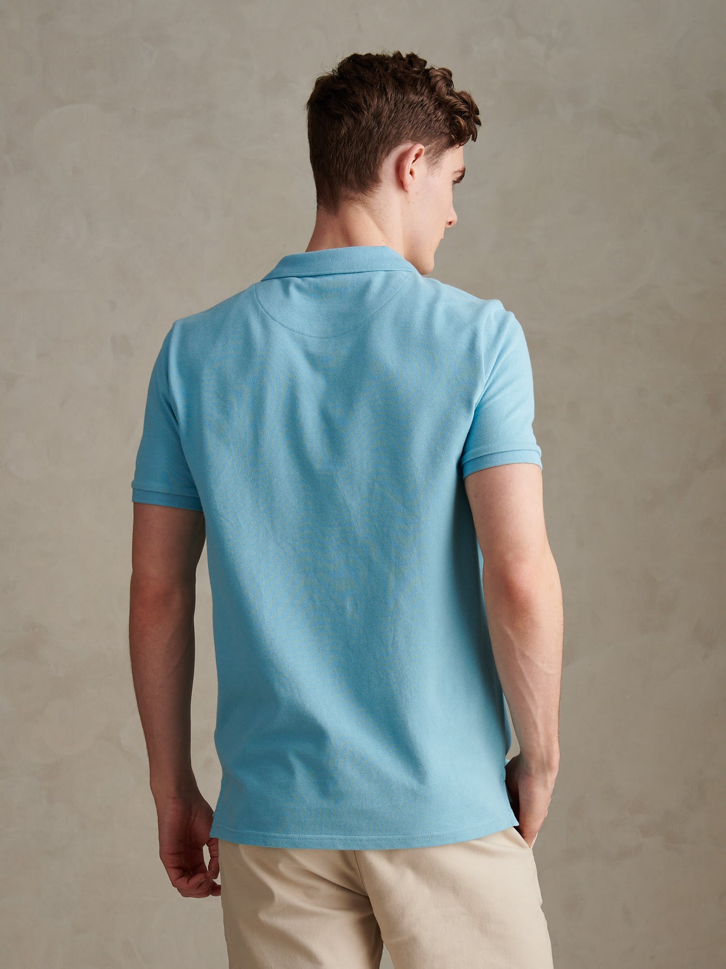 Mens Pique Polo Shirt Air Blue