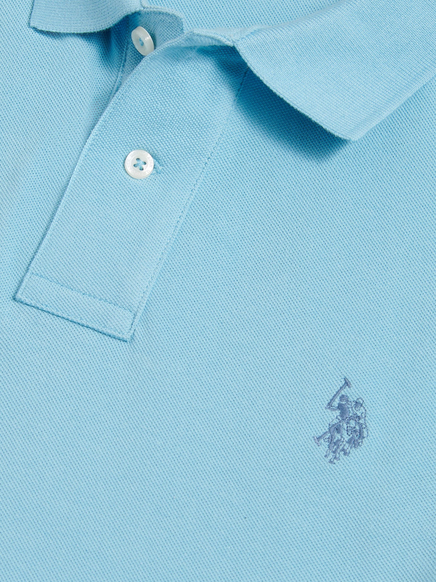 Mens Pique Polo Shirt Air Blue
