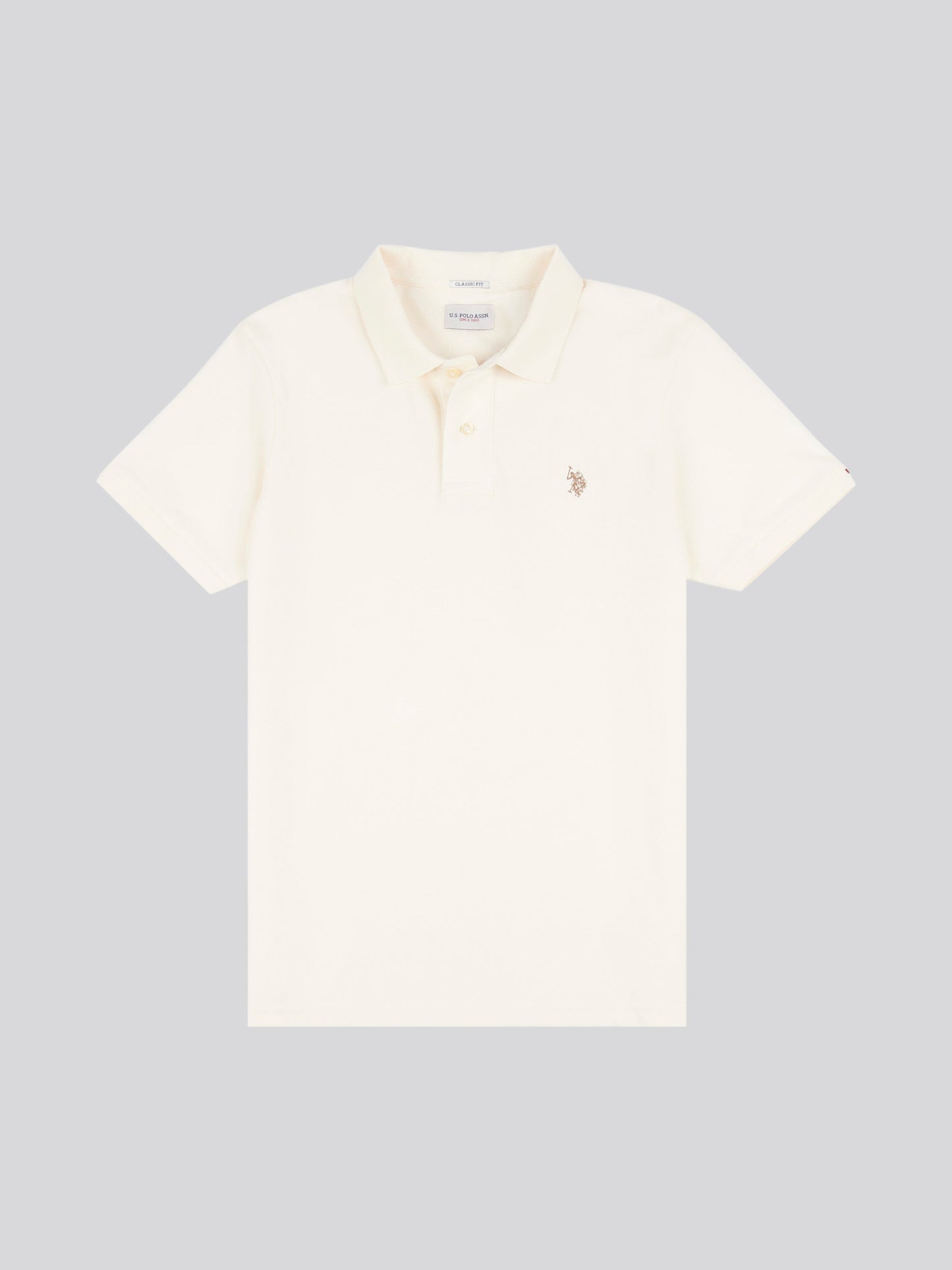 Mens Double Horsemen  Polo Shirt in Whisper White
