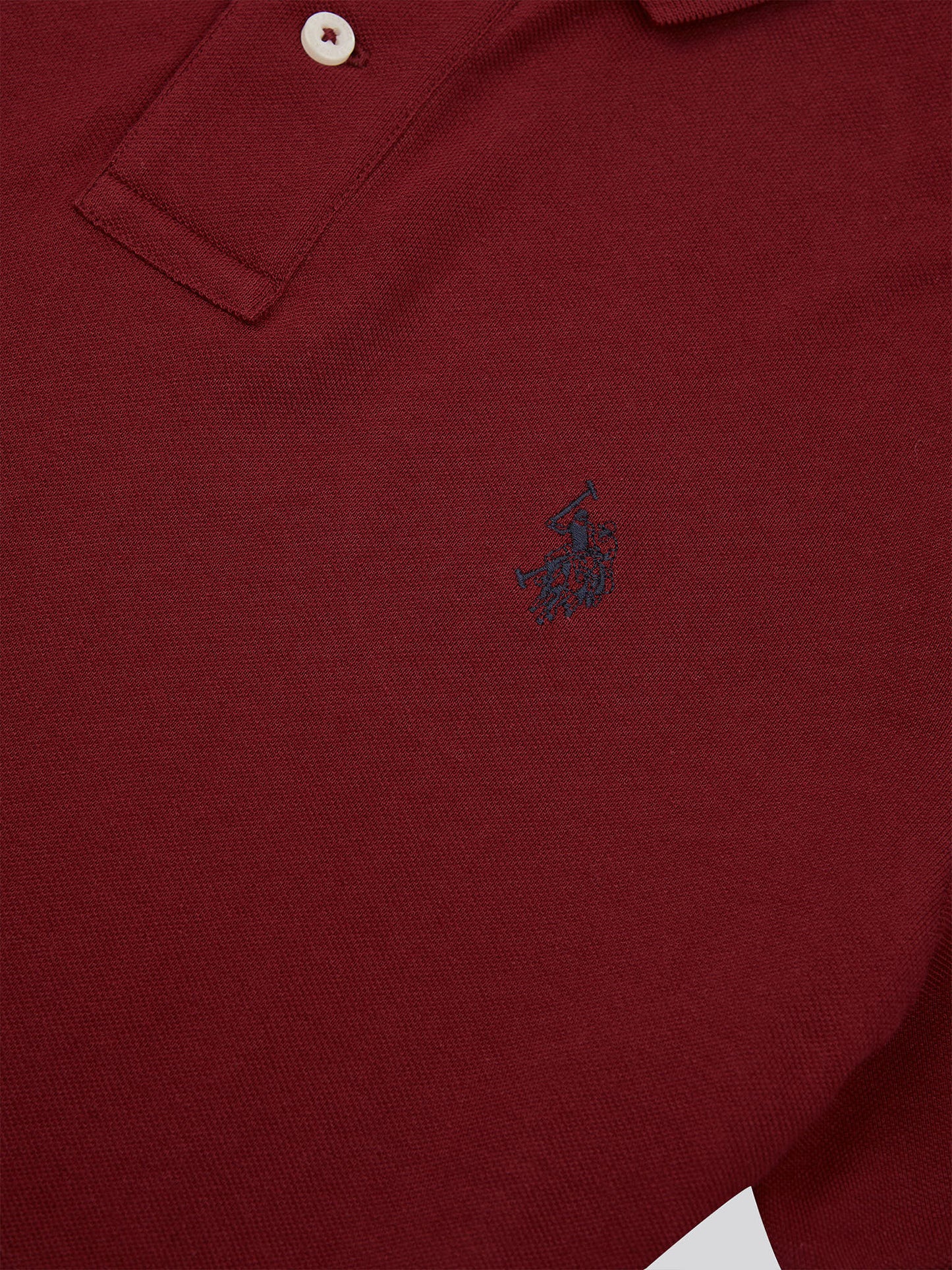 Mens Double Horsemen  Polo Shirt in Tibetan Red