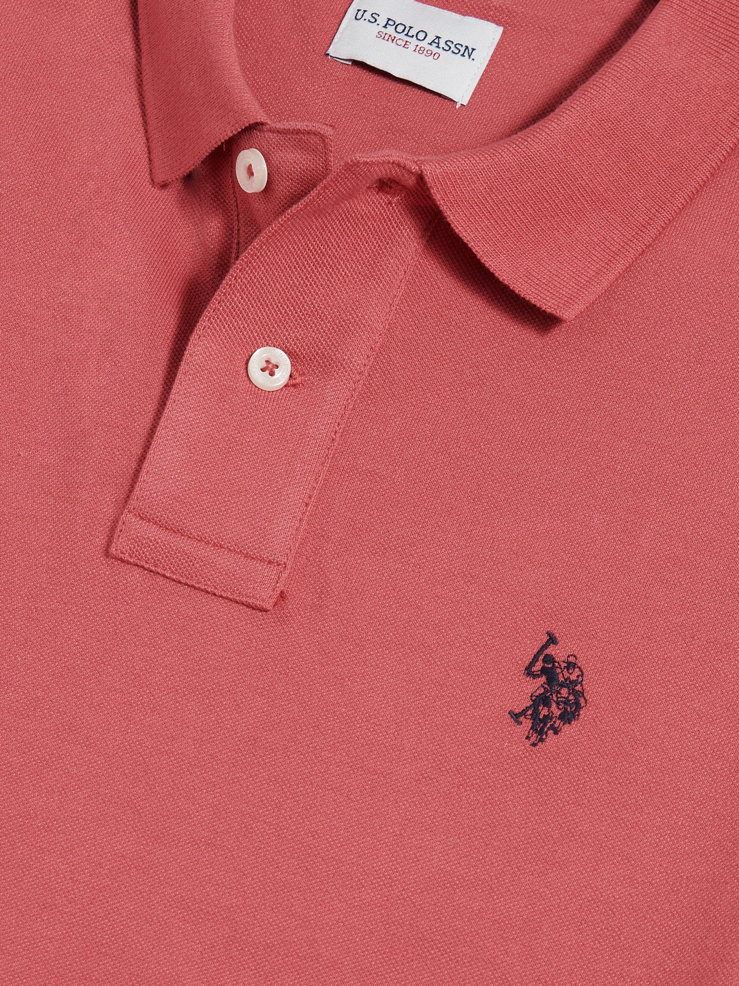 Mens Pique Polo Shirt Slate Rose