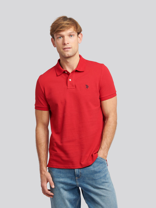 Męska koszula polo w haute czerwona