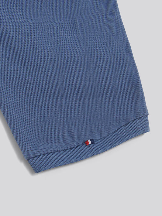 Mens Double Horsemen  Polo Shirt in Vintage Indigo