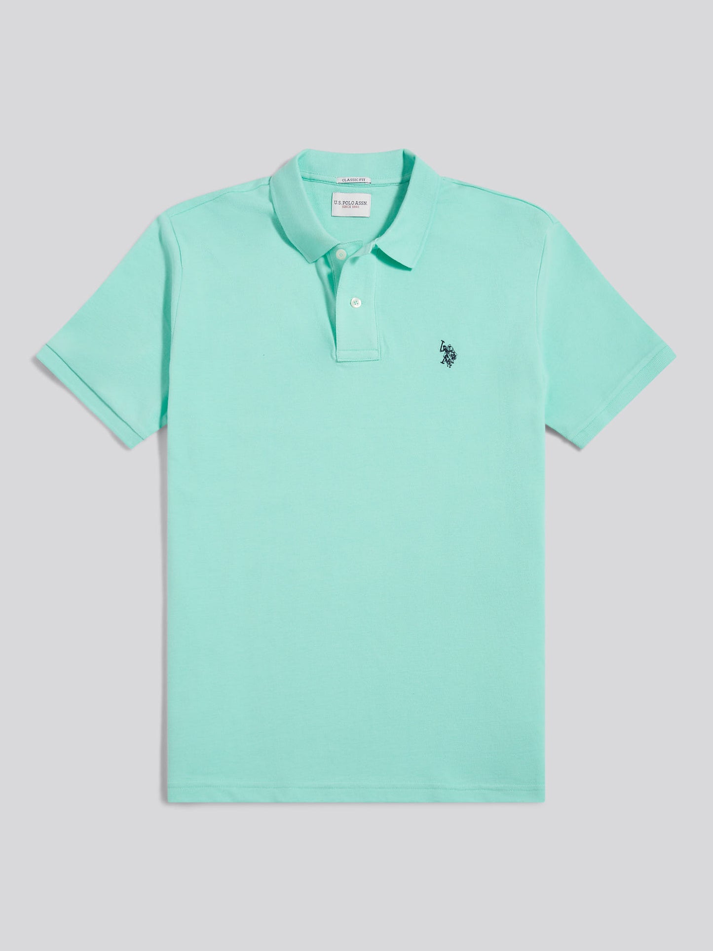 Mens Pique Polo Shirt Ice Green