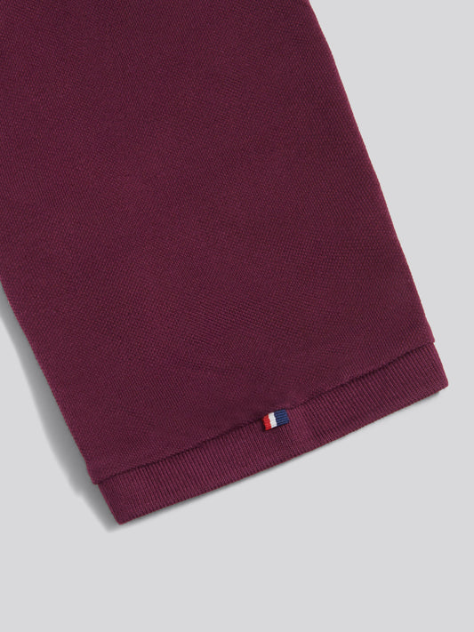 Mens Double Horsemen  Polo Shirt in Grape Wine