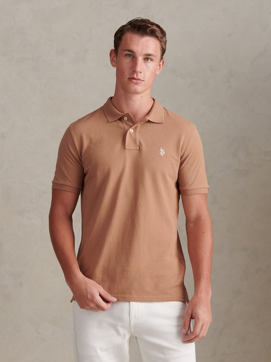 Mens Pique Polo Shirt Burro