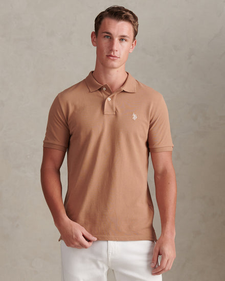 Mens Pique Polo Shirt Burro