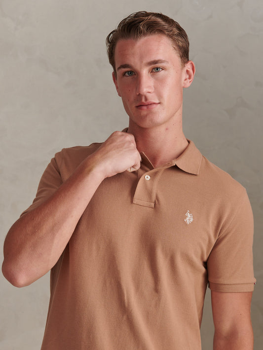 Mens Pique Polo Shirt Burro