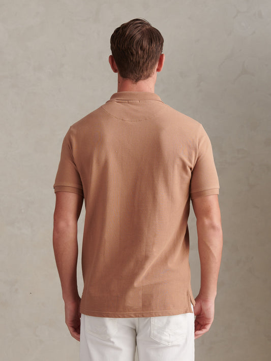 Mens Pique Polo Shirt Burro