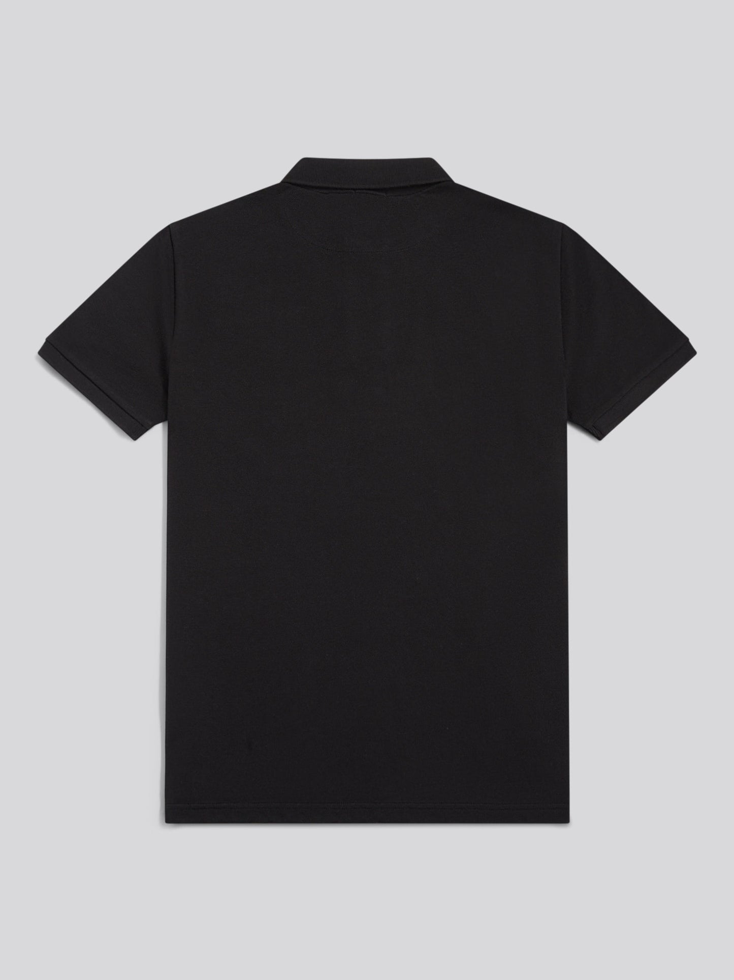 Mens Double Horsemen  Polo Shirt in Black Bright White DHM