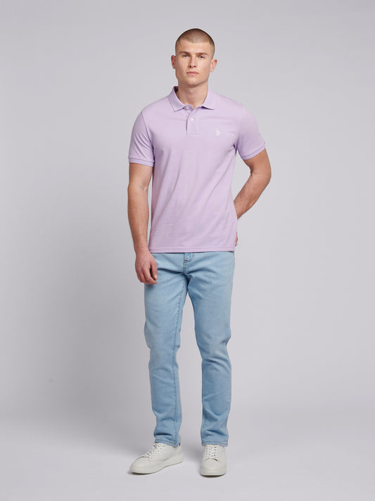 Męska koszula polo w liliowej bryza