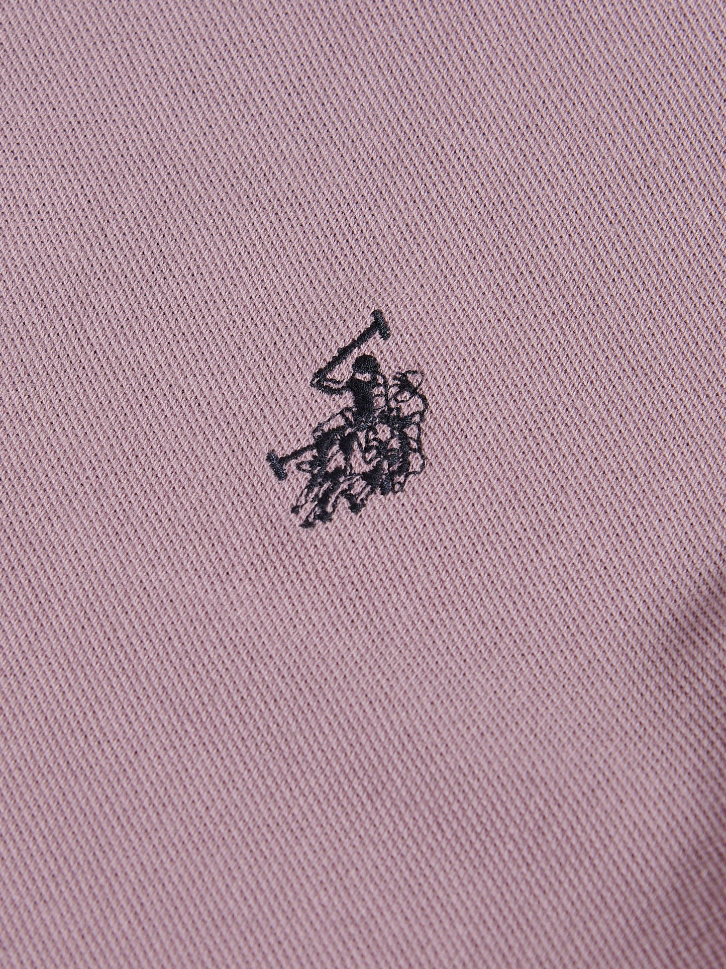 Mens Double Horsemen  Polo Shirt in Elderberry