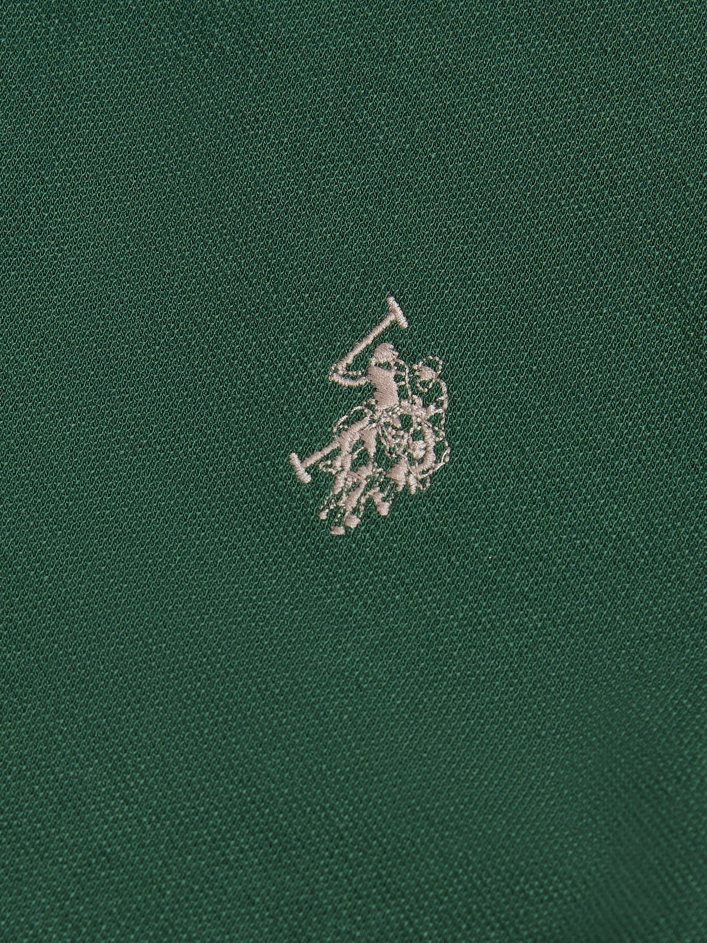 Mens Double Horsemen  Polo Shirt in Pineneedle