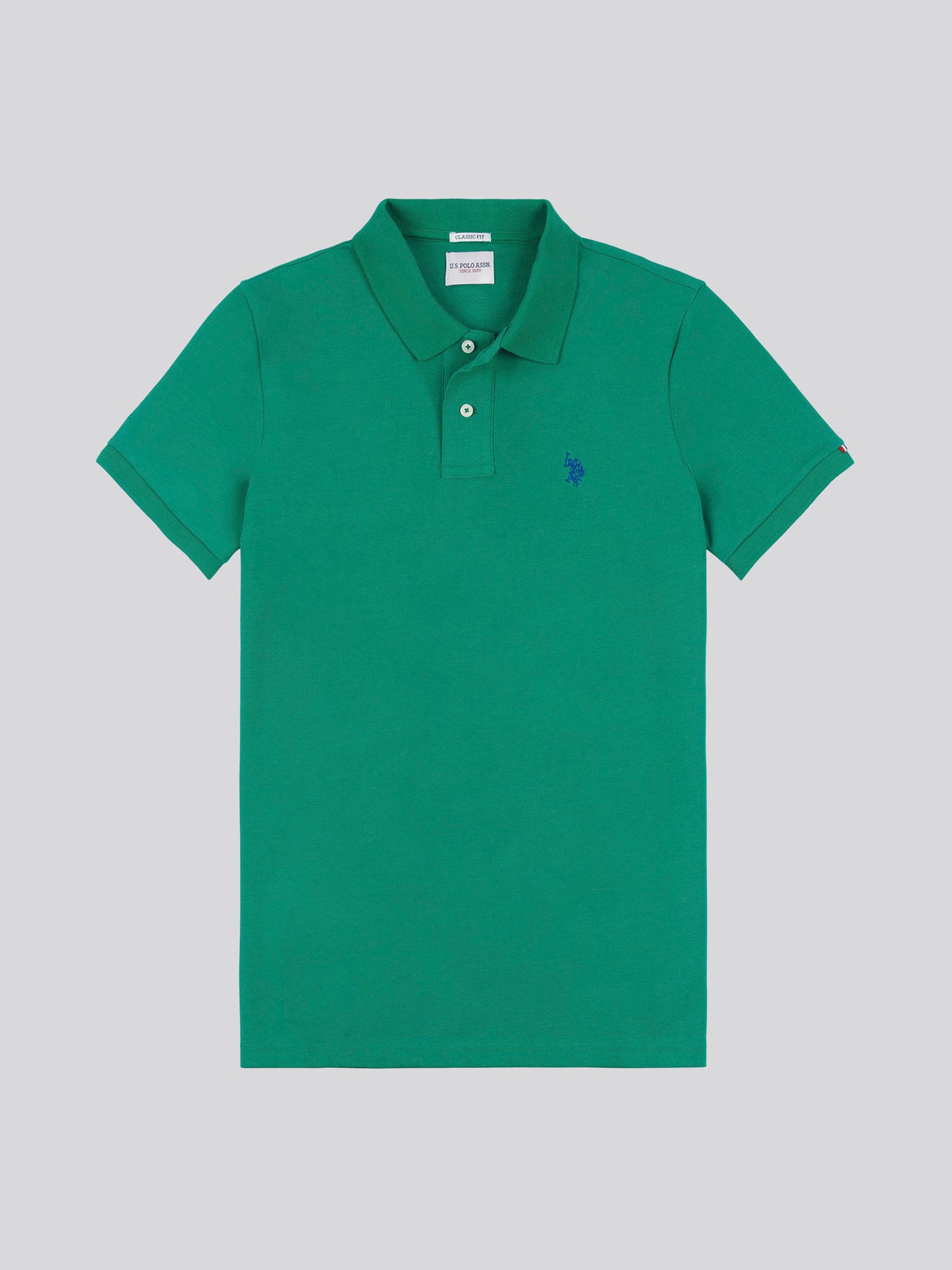 Mens Double Horsemen  Polo Shirt in Lush Meadow