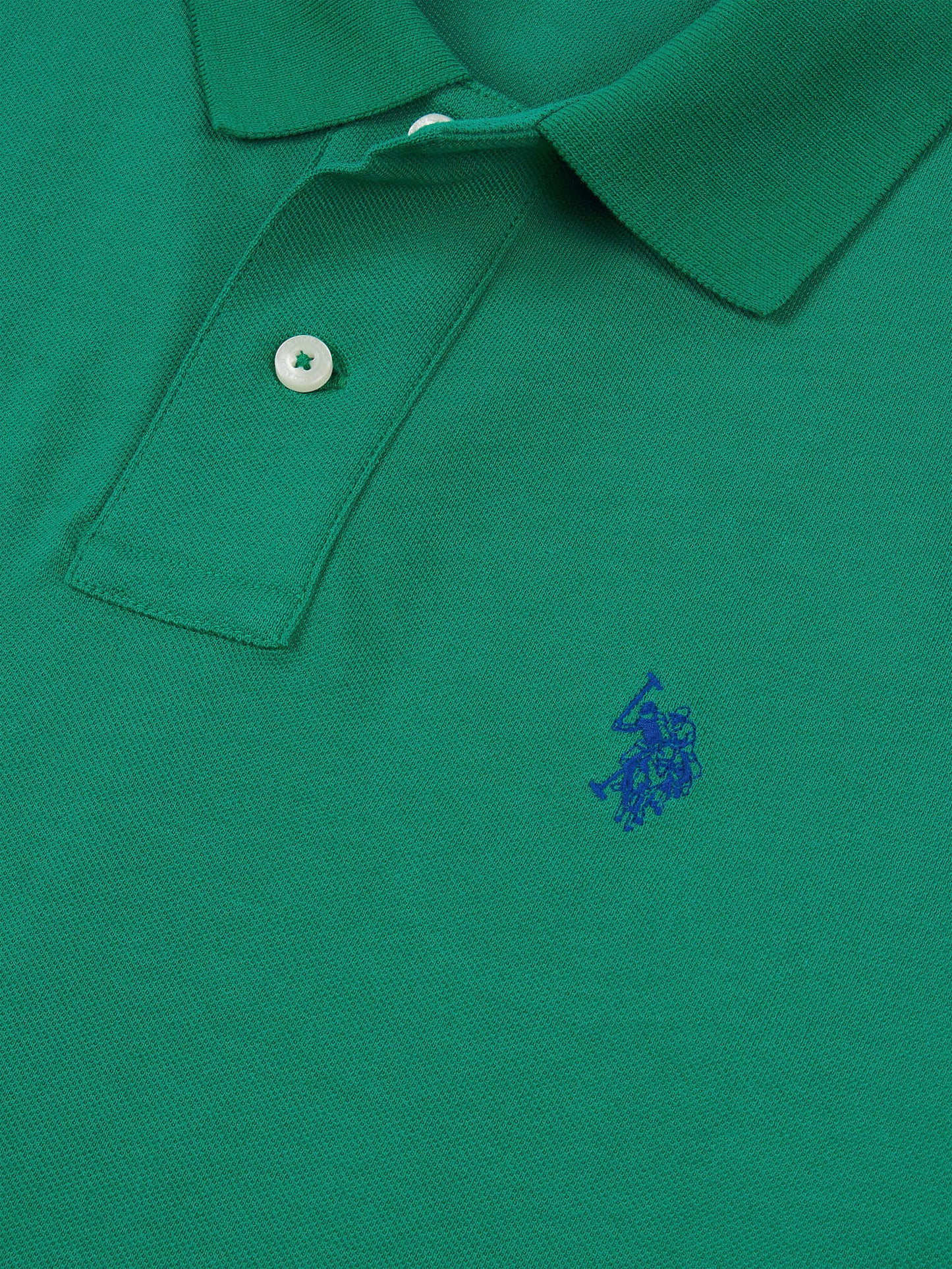 Mens Double Horsemen  Polo Shirt in Lush Meadow