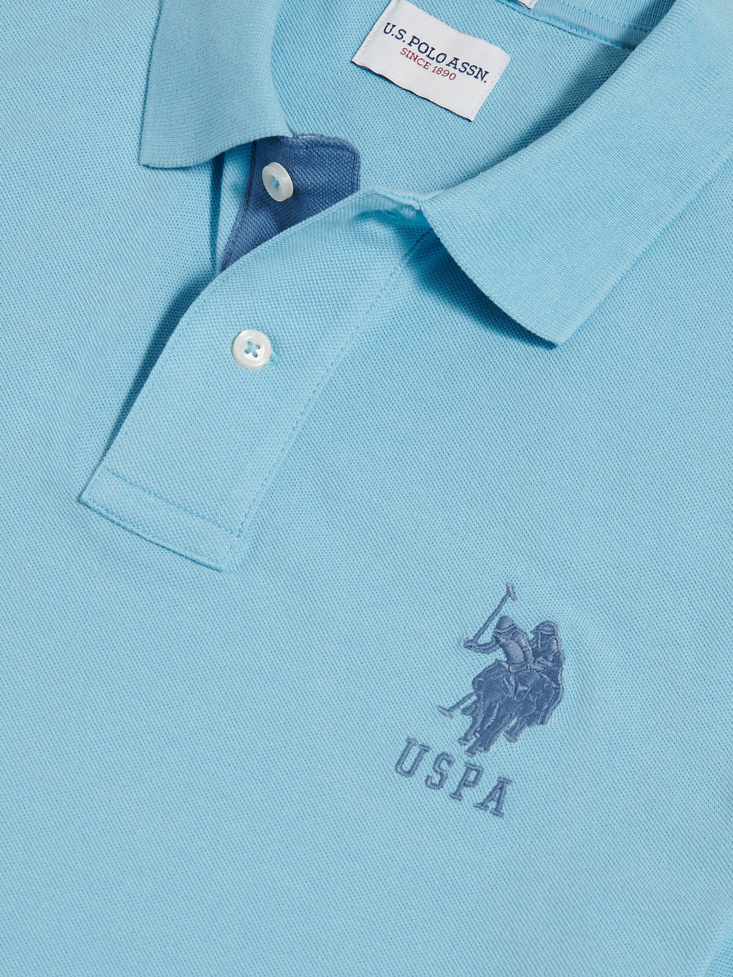 Mens Player 3 Pique Polo Shirt Air Blue