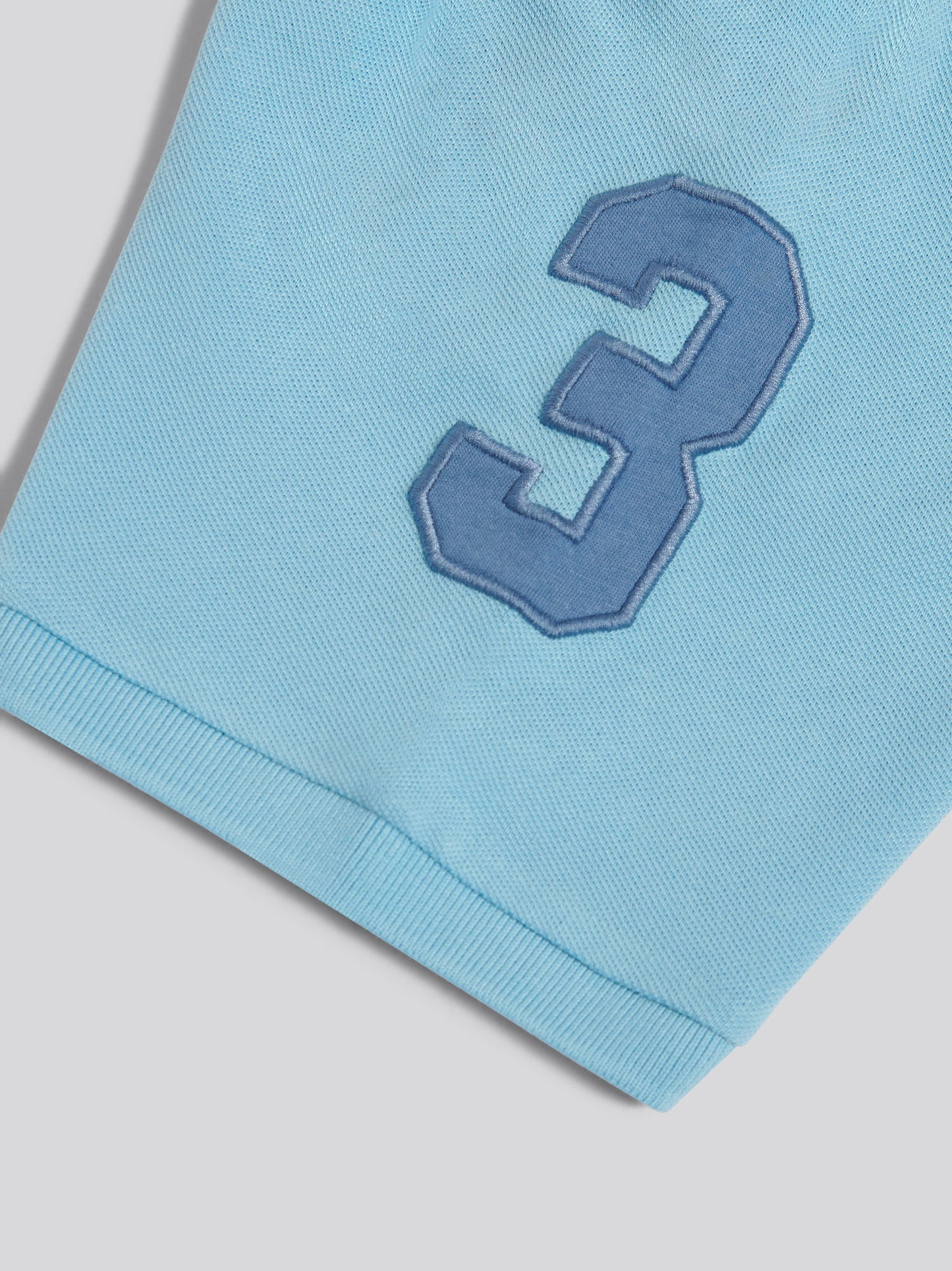 Mens Player 3 Pique Polo Shirt Air Blue