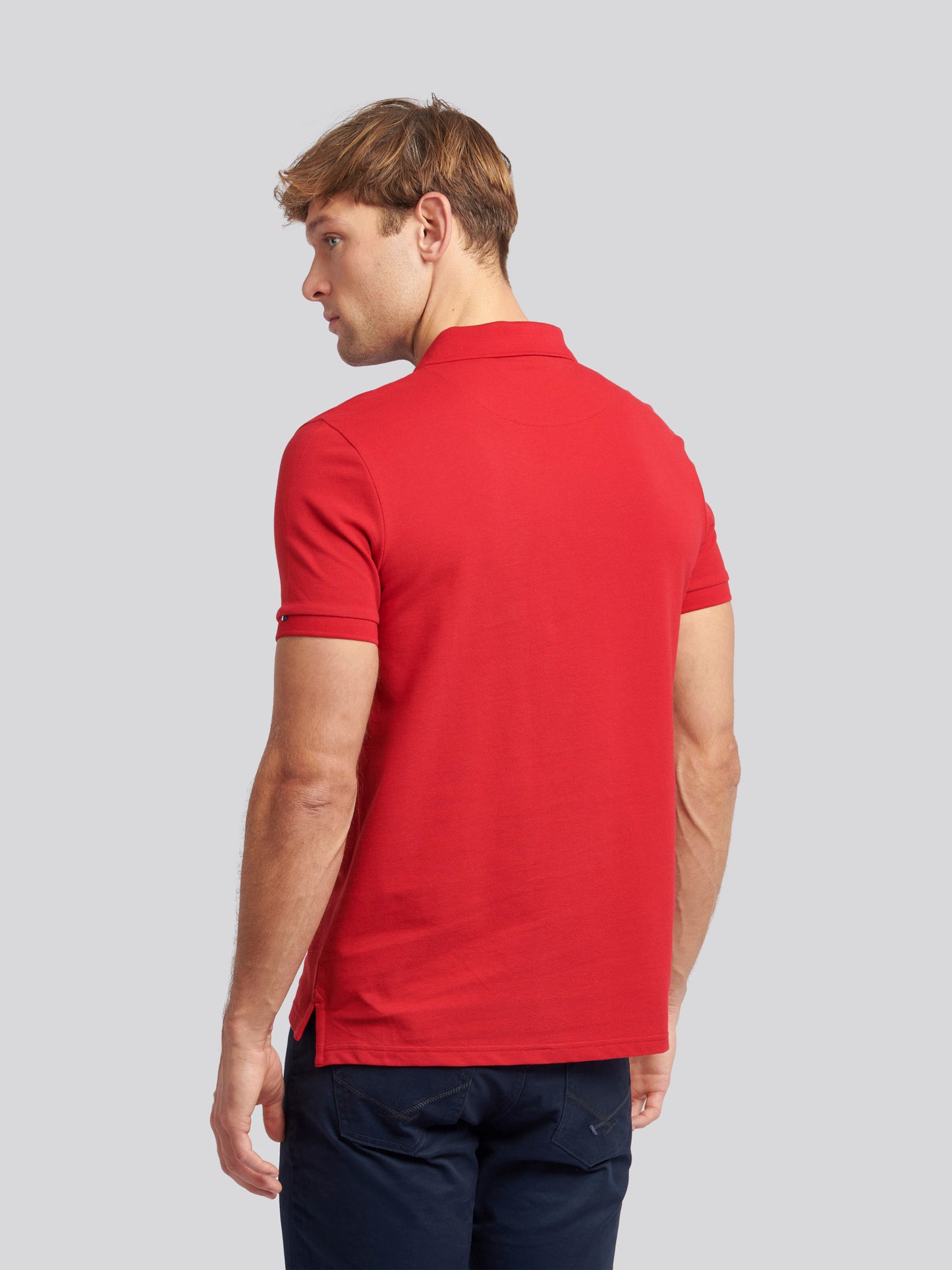 Mens Player 3 Pique Polo Shirt in Haute Red