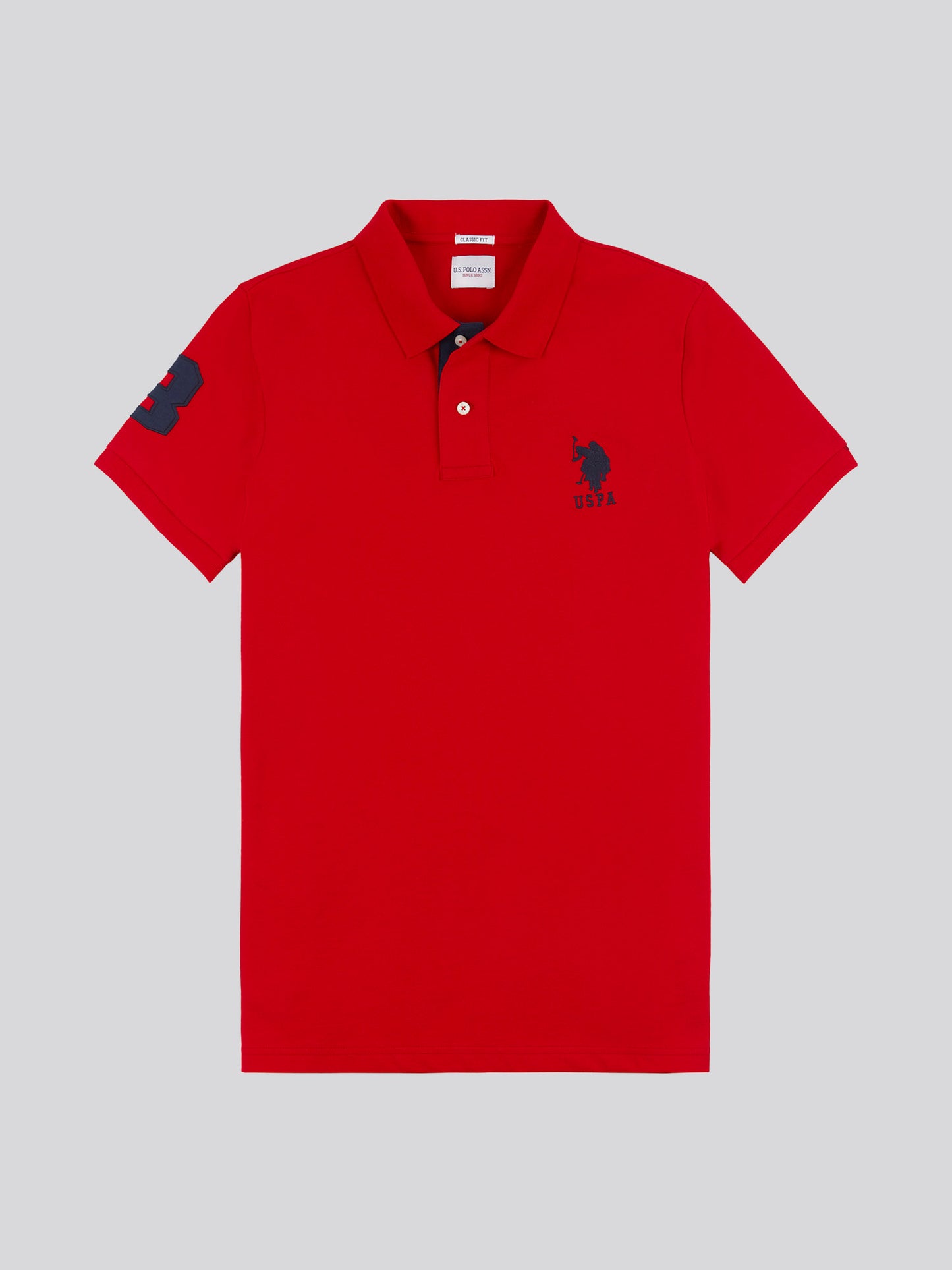 Mens Player 3 Pique Polo Shirt in Haute Red