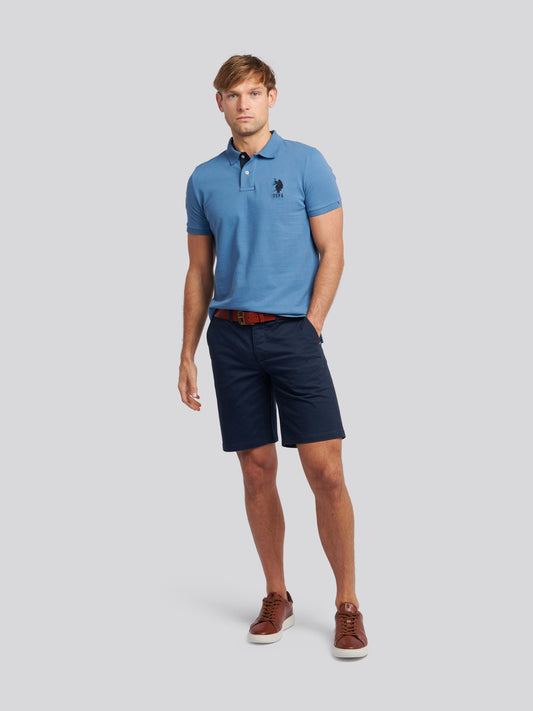 Mens Player 3 Pique Polo Shirt w niebieskim horyzoncie
