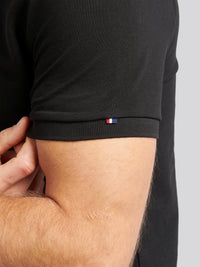 Mens Player 3 Pique Polo Shirt w czarnym jasnym białym DHM