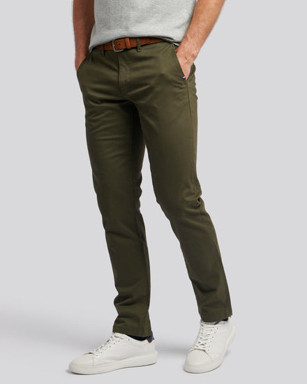 Mens Classic Chinos in Forest Night