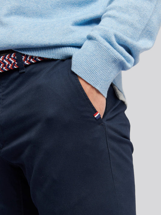 Mess Classic Chinos w ciemnym szafirowym granatowym/haute Red DHM