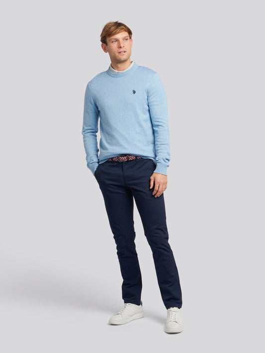 Mess Classic Chinos w ciemnym szafirowym granatowym/haute Red DHM