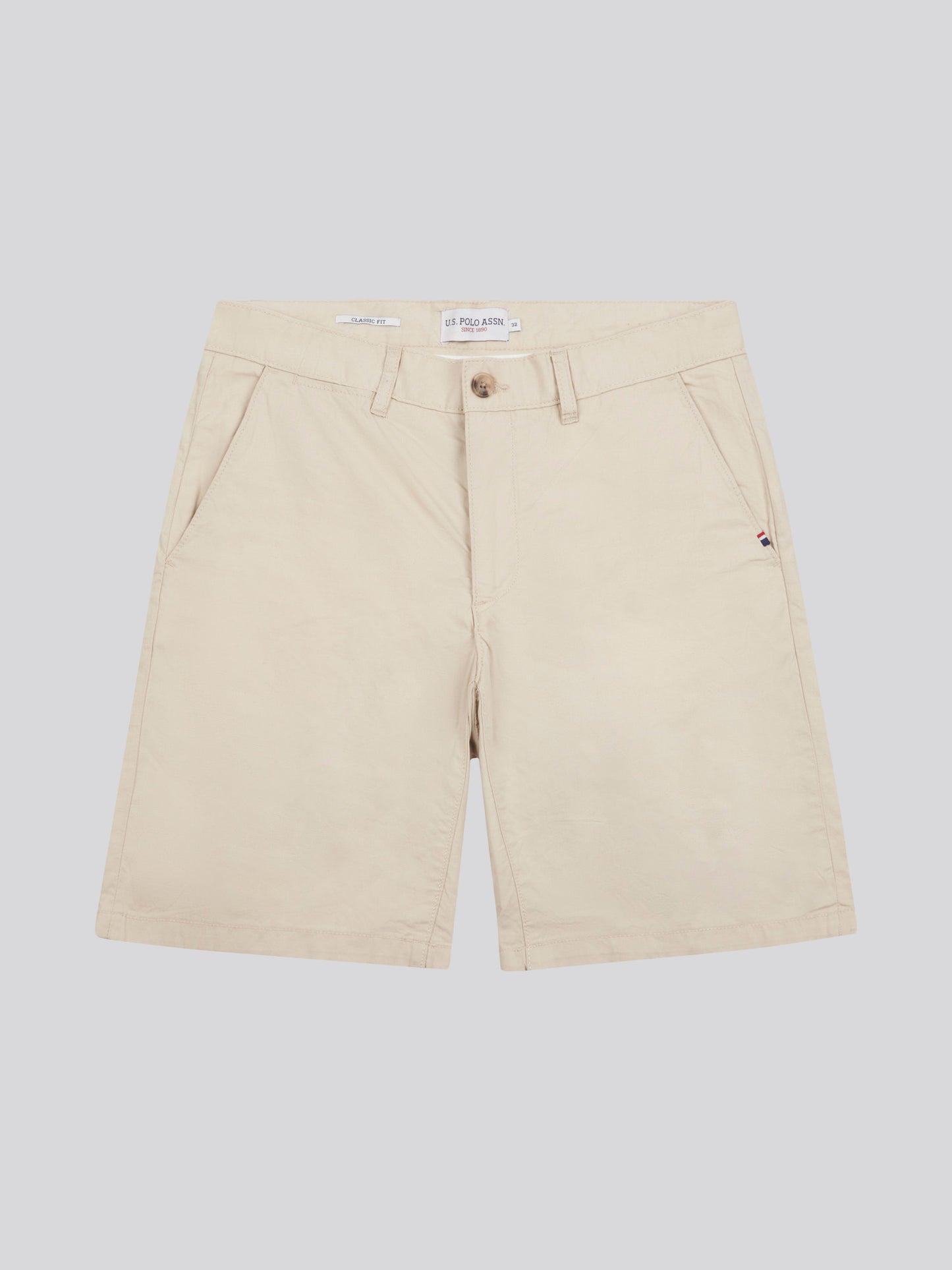 Mens Linen Blend Chino Shorts w dębu francuskim