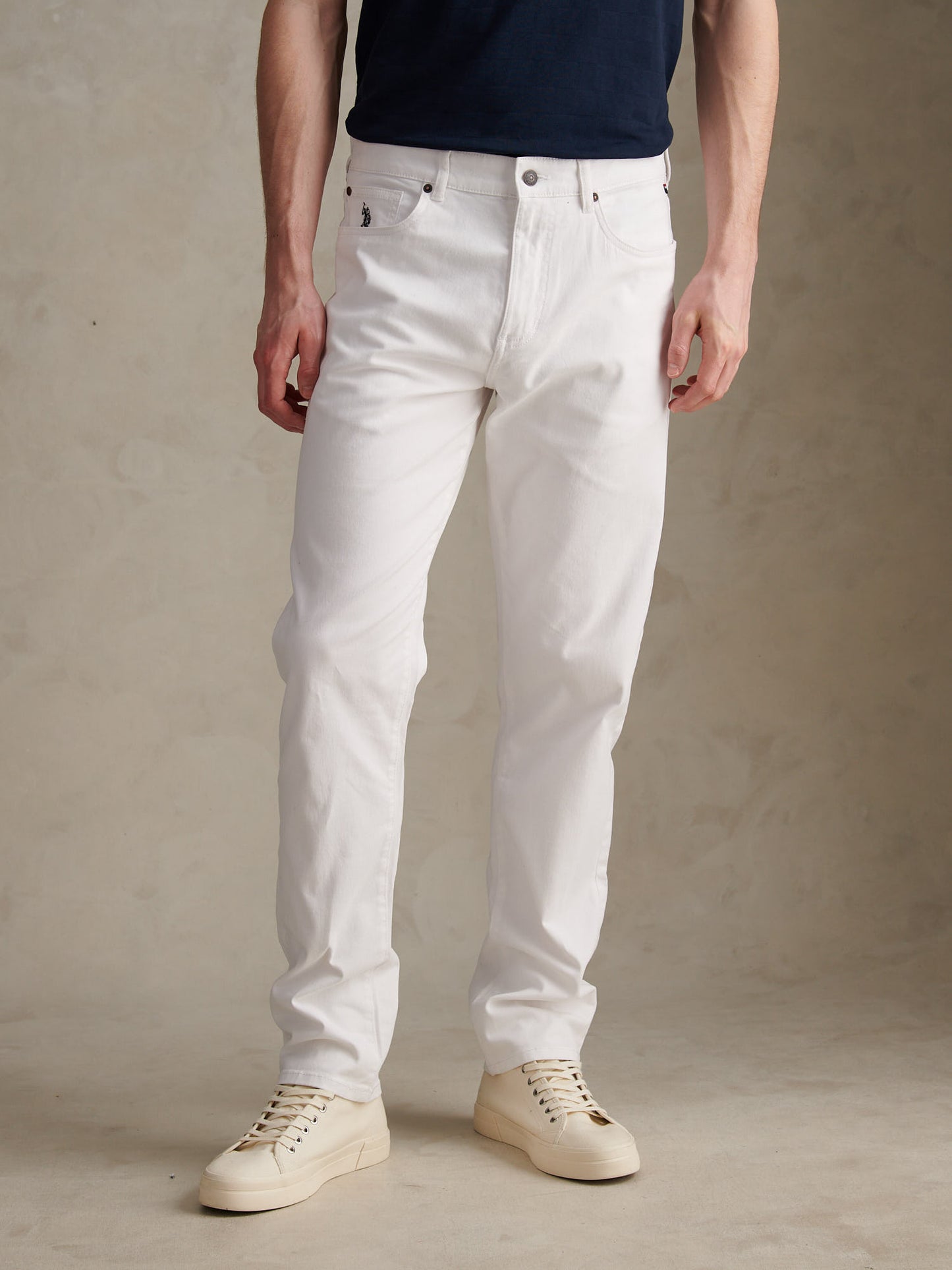 Mens Core 5 Pocket Trousers Bright White