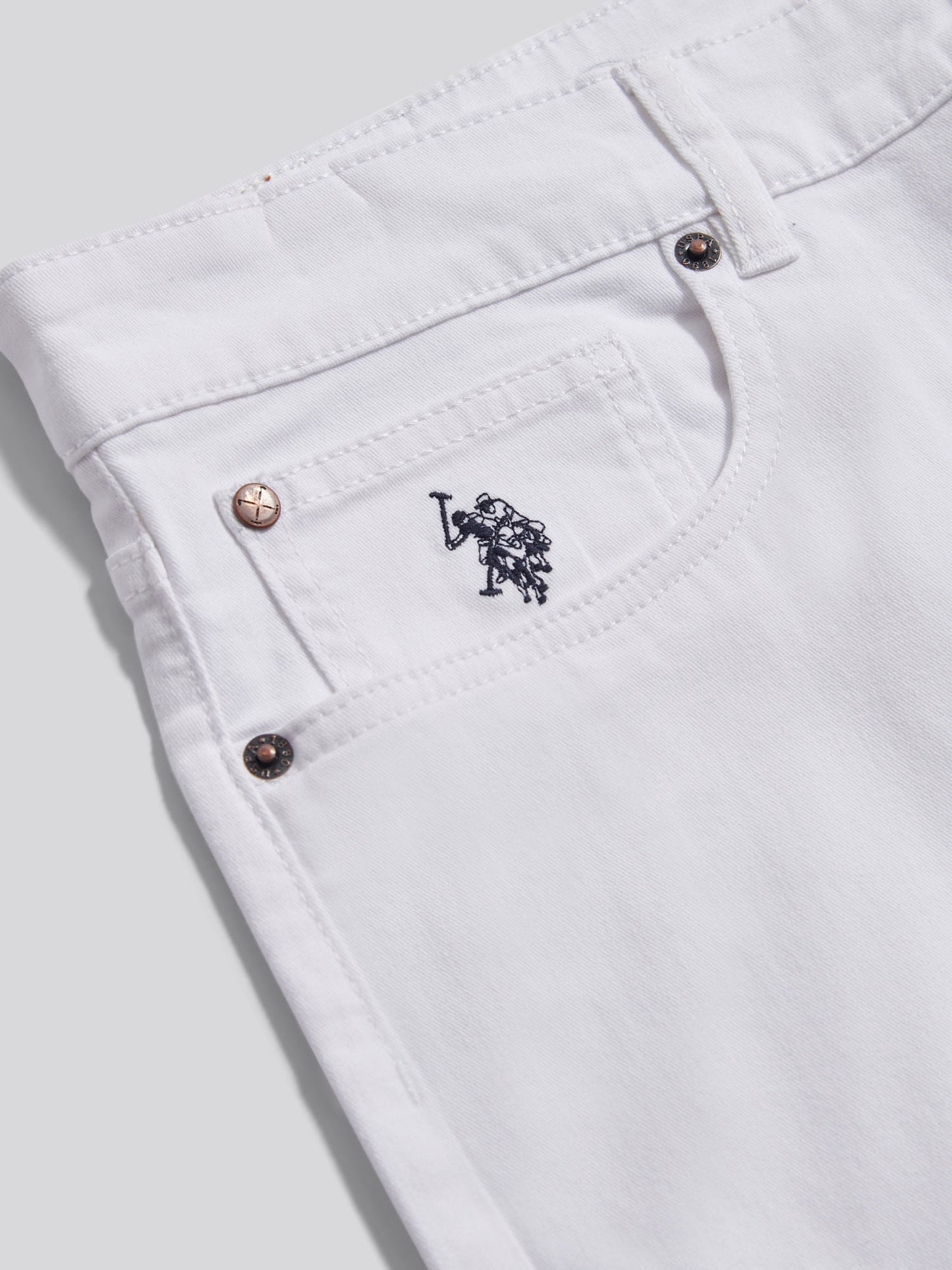 Mens Core 5 Pocket Trousers Bright White