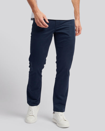 Mens Core 5 Pocket Trouser in Dark Sapphire Navy / Haute Red DHM