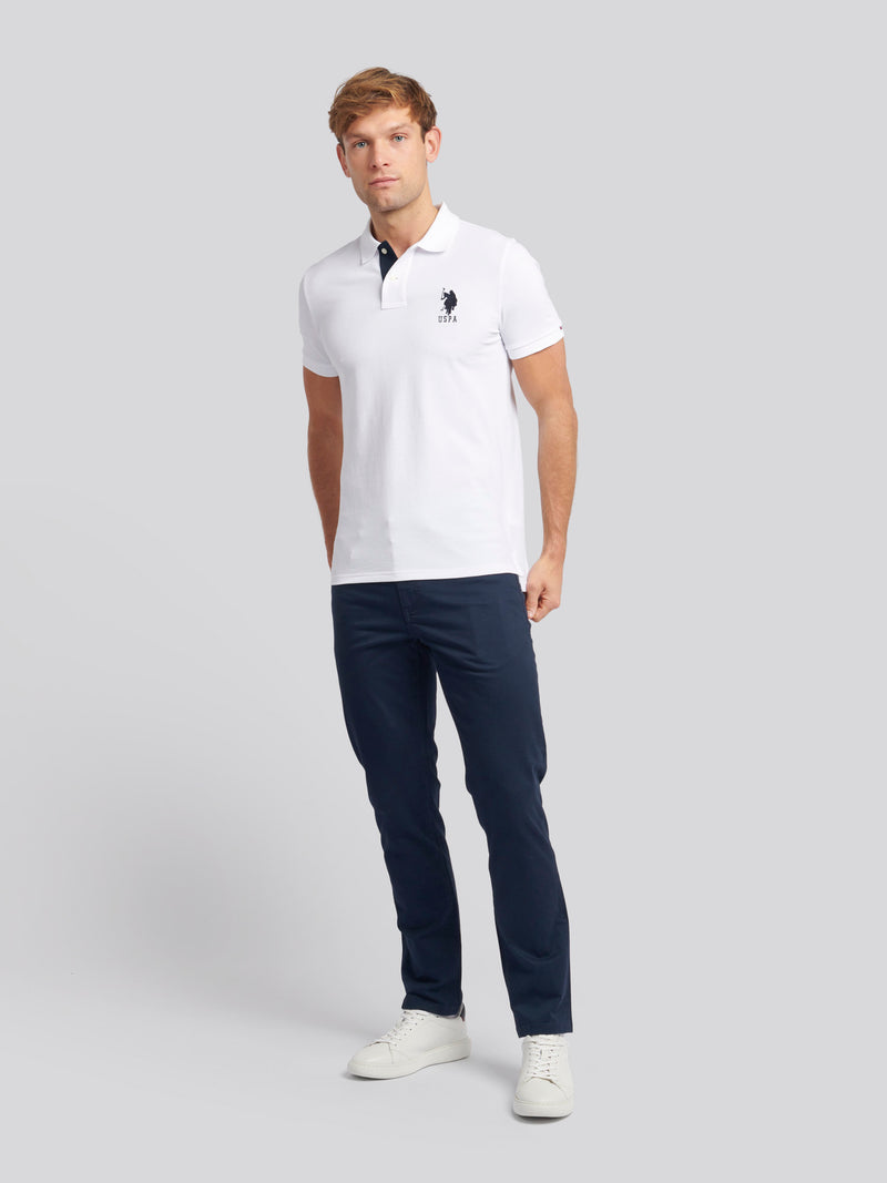 Mens Core 5 Pocket Trousers in Dark Sapphire Navy / Haute Red DHM