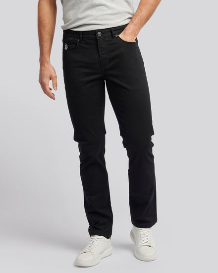 Mens Core 5 Pocket Trouser in Black Bright White DHM