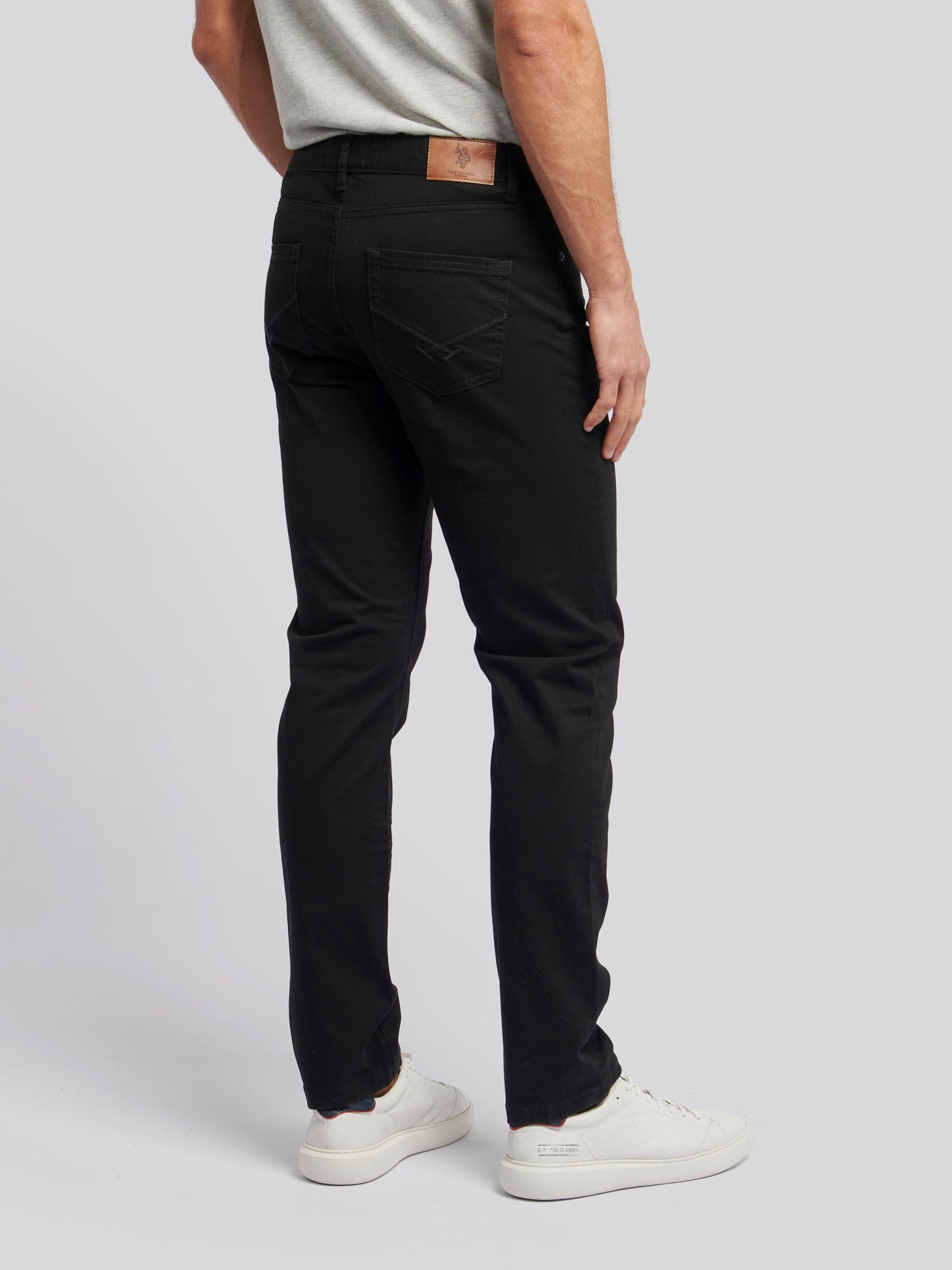 Mens Core 5 Pocket Trouser in Black Bright White DHM