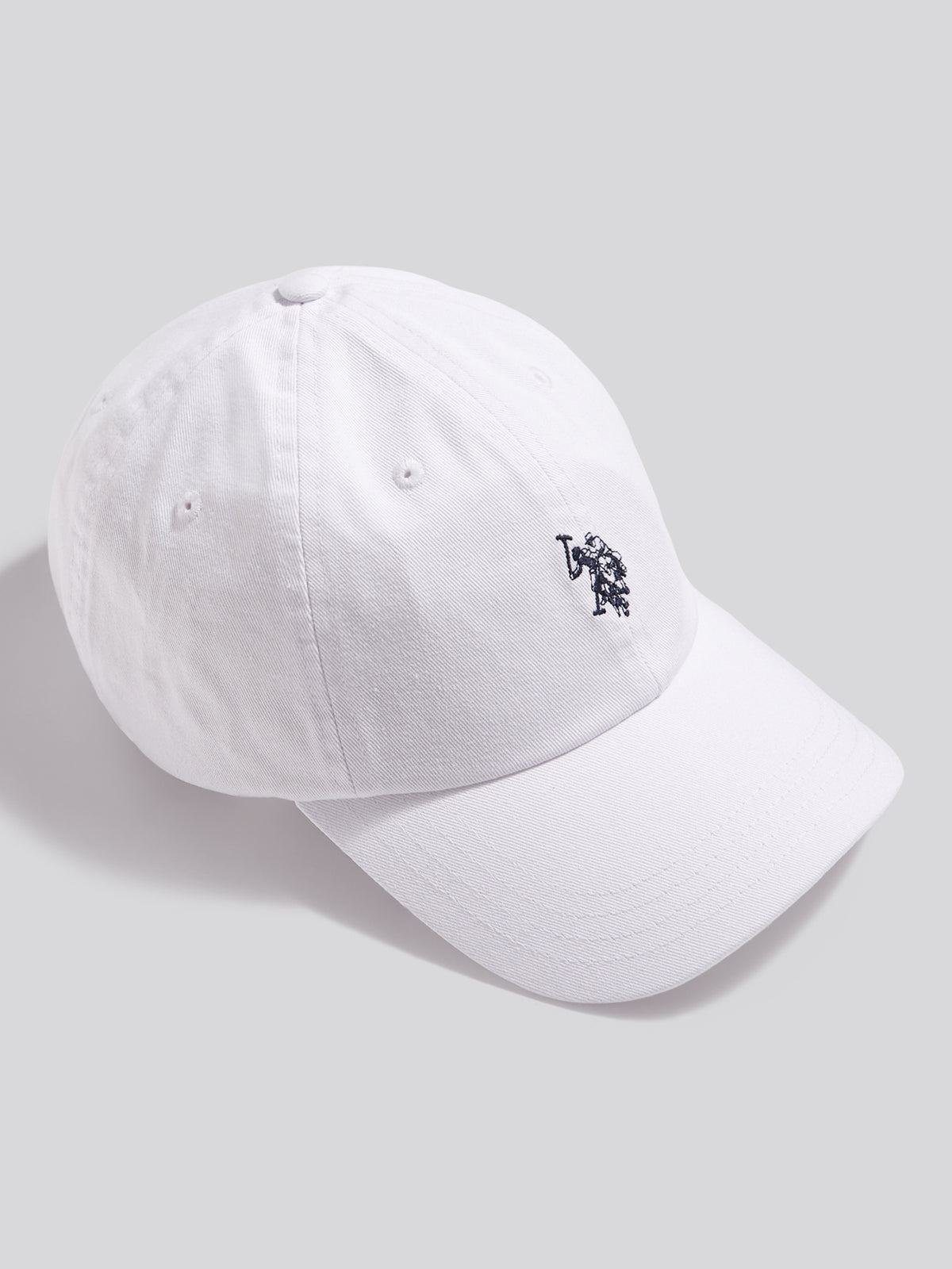 Mens Washed Casual Cap Bright White / Dark Sapphire DHM