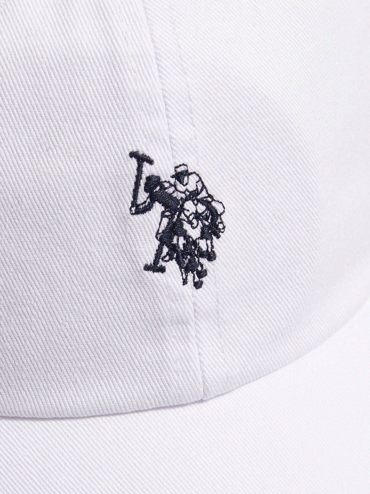 Mens Washed Casual Cap Bright White / Dark Sapphire DHM