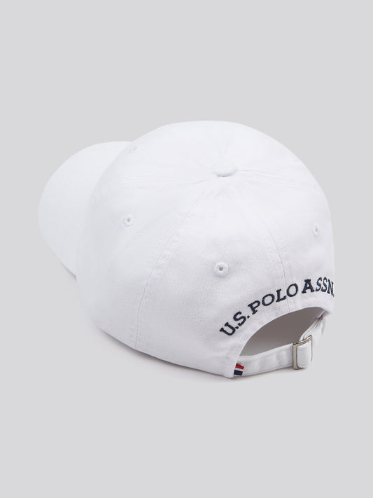 MENS MAY Casual Cap in White/Dark Sapphire granatowy DHM