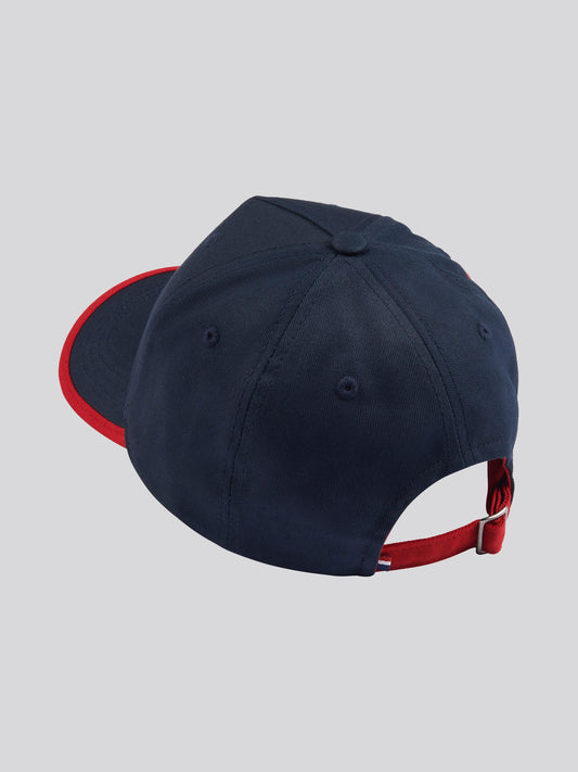 Mens Player 3 Baseball Cap in Dark Sapphire Navy/Haute Red DHM