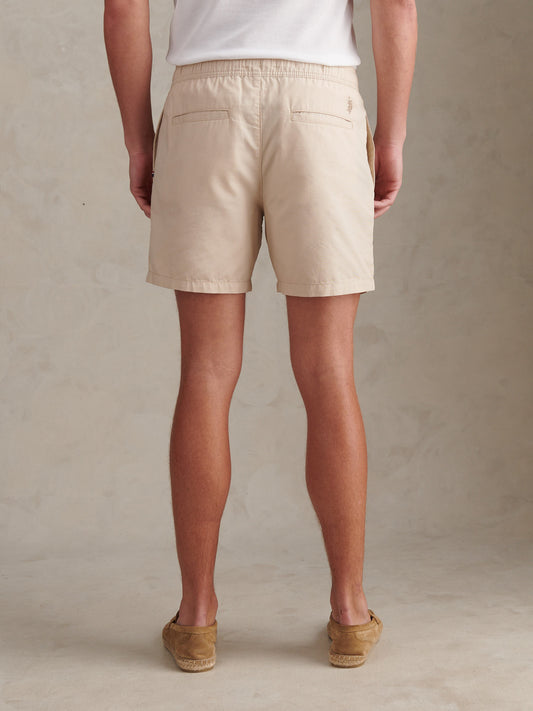 Mens Linen Blend Deck Shorts French Oak