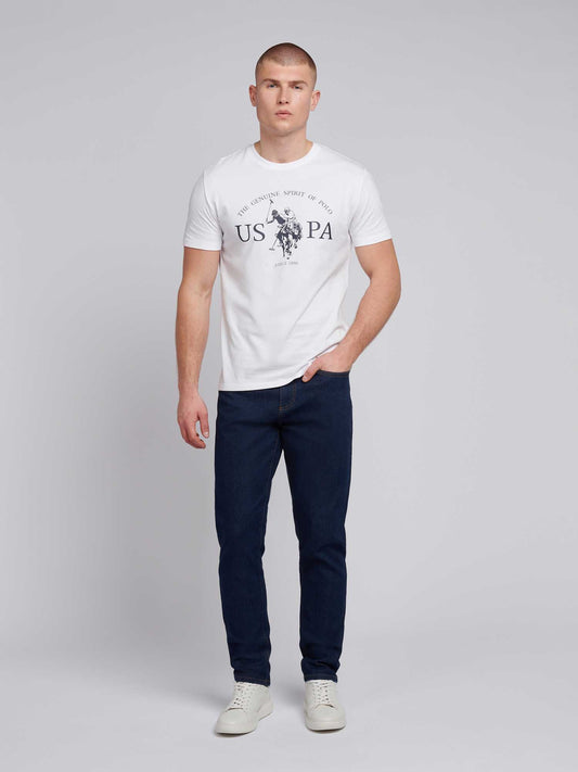 Mens Classic Fit Jean w płukaniu płukania