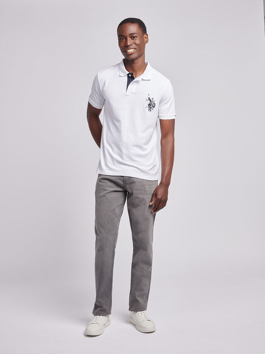 Mens Classic Fit Jean w szarym myciu