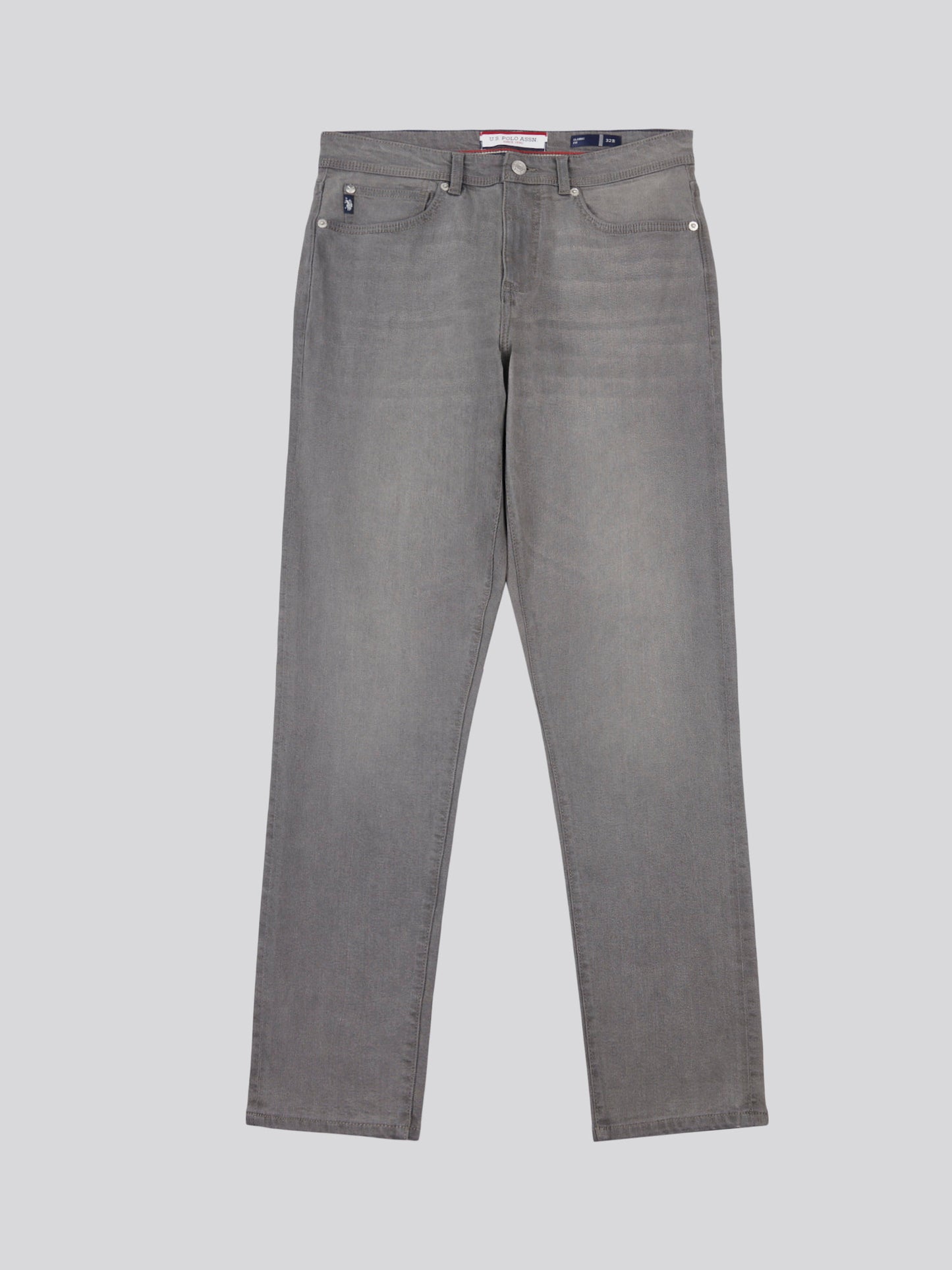 Mens Classic Fit Jean w szarym myciu